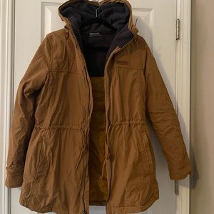 Womens Tan Columbia Parka